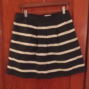 LOFT a-line striped skirt